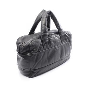 Chanel Leather Boston Cocoon Bag Coco Black